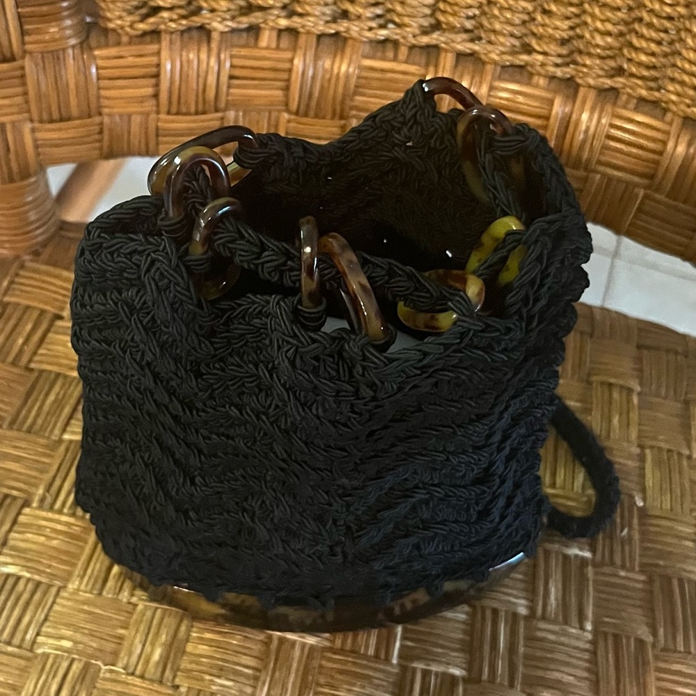 Boho vintage Woven and tortoise shell Mini Bag by Carrie Forbes ❤️❤️